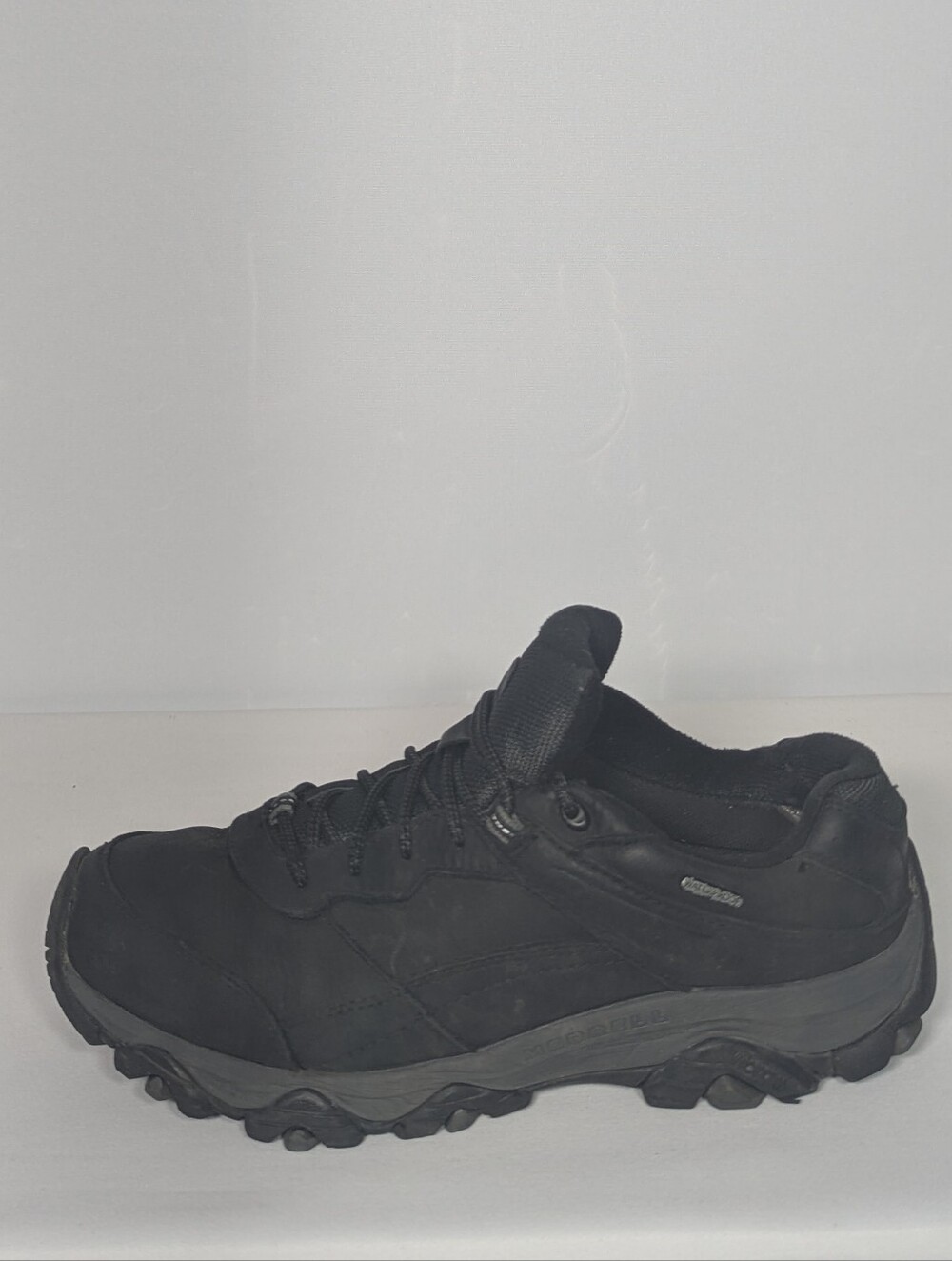 Merrell Mens Hiking Shoe Moab Leather Adventure Shoe sz 10 wide black